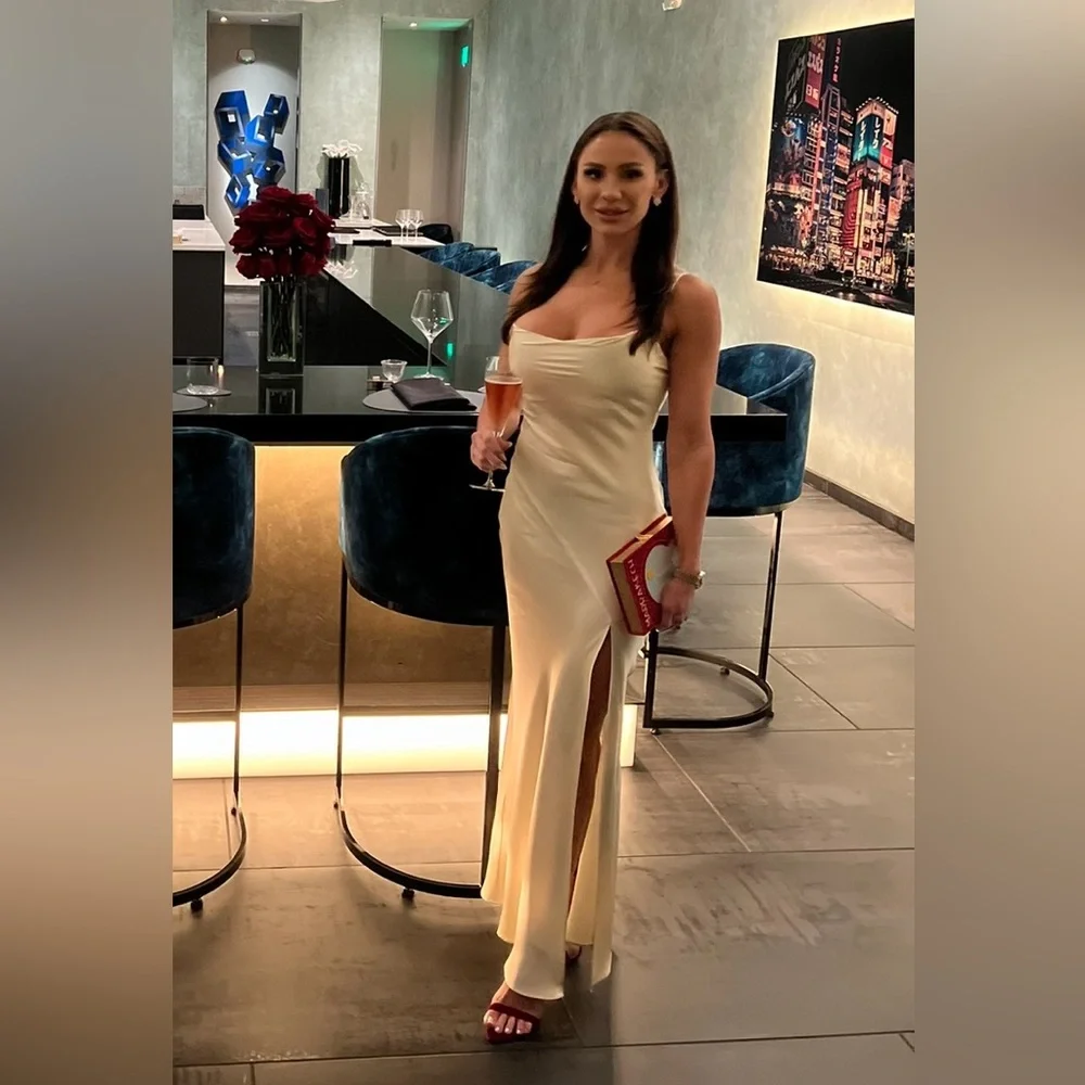 Nicholas Lucinda Cream Satin Dress - Picture 4 of 8